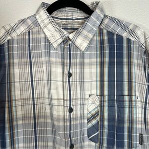 Columbia Sportswear Multicolor Men L Short Sleeve Polyester Shirt Plaid OmniWick